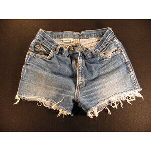 CALVIN KLEIN CUTOFF JEAN SHORTS Womans 34 High Waisted Denim Blue Daisy Dukes